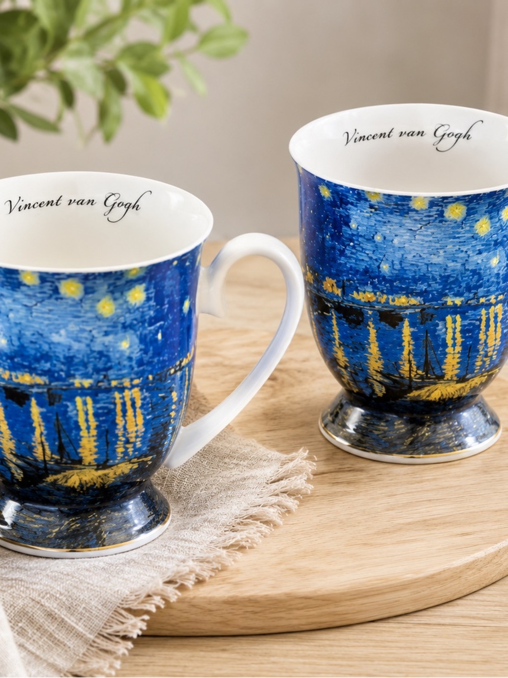 Starry Night Ceramic Mug - Blue by Sketchcol Grace Bone China